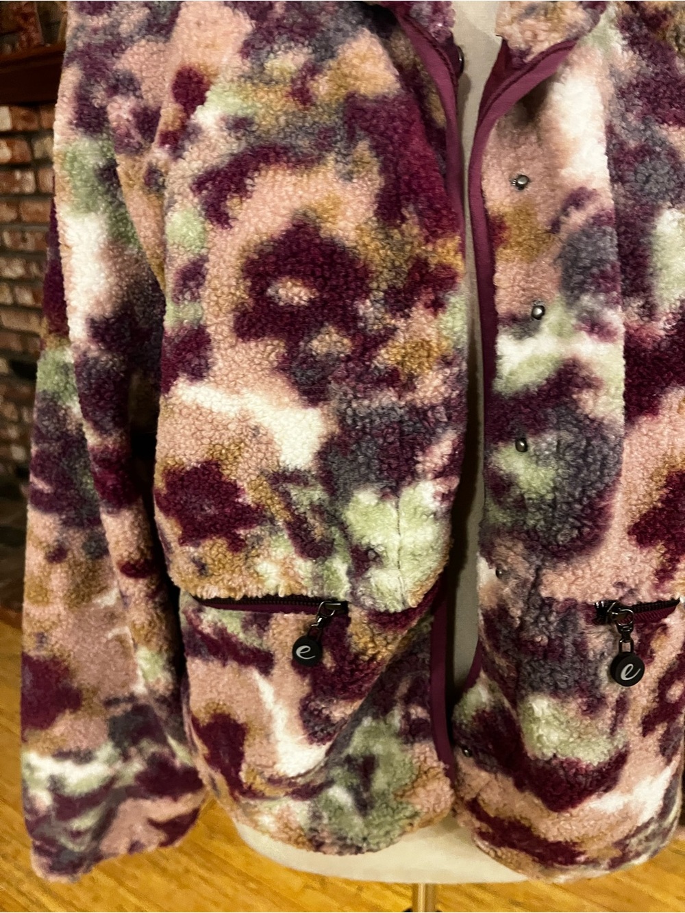 Calme by Johnny Was  $188 Floral Printed Fleece Jacket - Picture 2 of 6